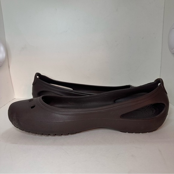 Crocs Kadee Ballet Flats Shoes Women's Sz 9 Brown Comfort Outdoor Casual Garden - Picture 5 of 9